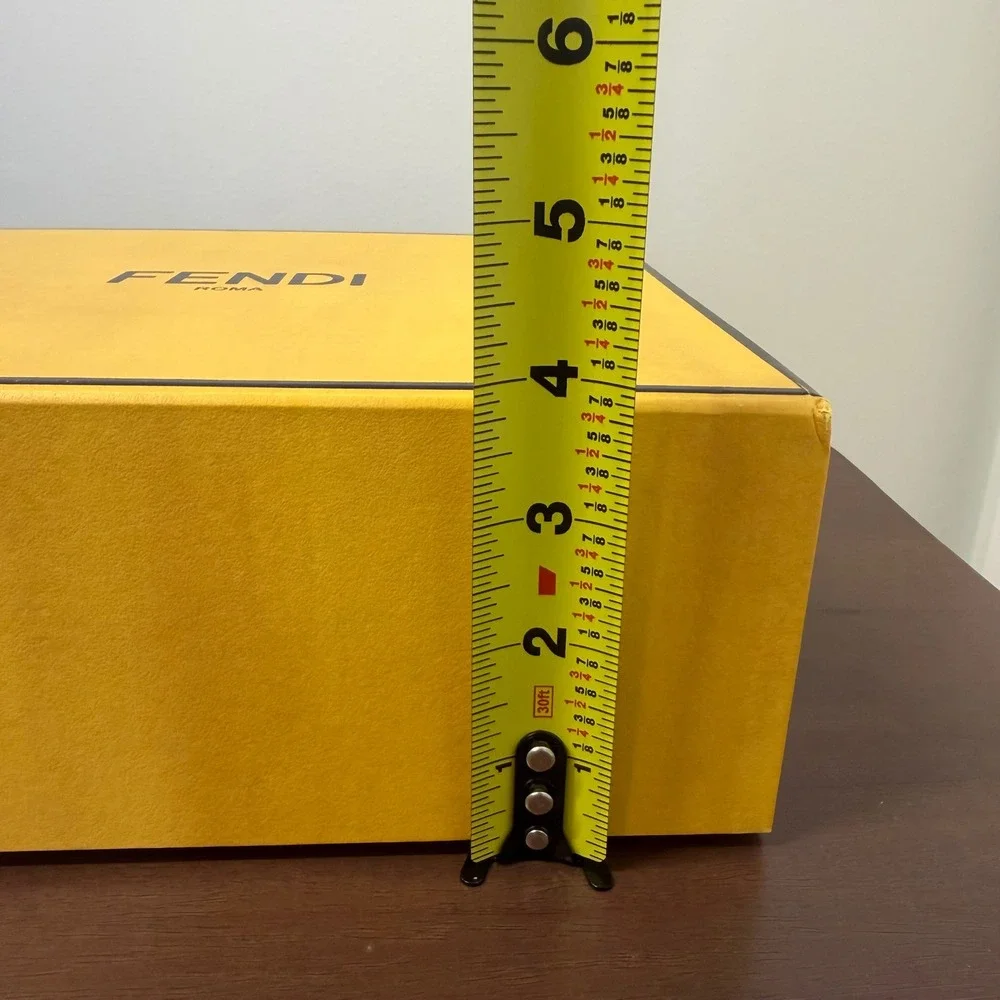Fendi Roma Empty Yellow Magnetic Gift Box 9.5x8.5x4 Authentic Packaging w Tissue
